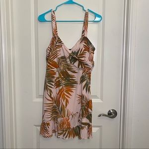 Floral Asymmetric Strap Dress